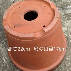 植木鉢　素焼き　テラコッタ　中古　１００円の画像