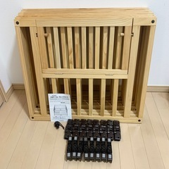 【美品】 付属品有り 日本育児 たためる 木製サークル フレック...