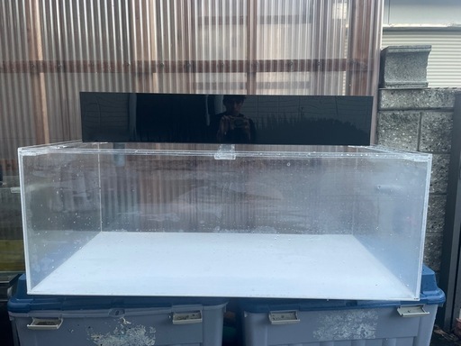 底面ホワイトアクリル水槽濾過槽セット　1200×600×450