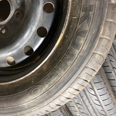 195/65/15 　鉄ホイール付タイヤ　４本　　スペアや廃車用に　の画像