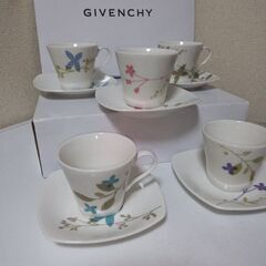 未使用5種5色GIVENCHY ジバンシー コーヒーカップ&ソー...