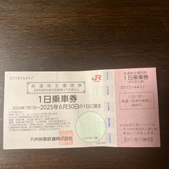 一日乗車券(九州新幹線)今月30日まで

