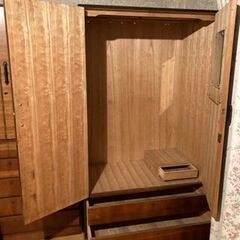 昭和レトロ 洋服ダンス 引き出し 桐 たんす 和服たんす 婚礼家具 3点セット 収納 箪笥 バラ売りは相談の画像
