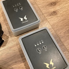 値下げしました！空調服のバッテリー2機とファン2枚　ケーブル　充電器　中古良品　サンエスの画像