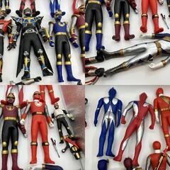ソフビ、 レンジャー・仮⾯ライダー　フィギュアセット（大１２点-高さ30ｃｍ）（小１点-高さ17ｃｍ）送料無料の画像