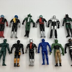BANDAI ⽯森プロ 仮⾯ライダー、ソフビフィギュア　１２点（15.5～17ｃｍ）（6.1～6.69 inch）　セット 送料無料の画像