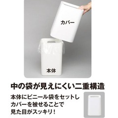 ニトリ ゴミ箱 袋が見えにくいダストボックスの画像