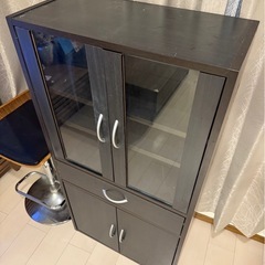 食器棚　ブラックの画像