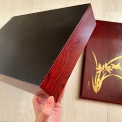 文箱　漆器　金　漆塗り　書道箱　硯箱　木箱の画像