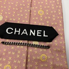 ＣＨＡＮＥＬ　ネクタイ　幅9.5ｃｍ（3.74 inch）ピンク　送料無料の画像