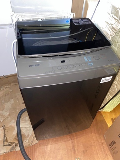 7月1日お譲り(運搬費込み)2025年製！！/5.5キロ/オシャレメーカーブラック洗濯機