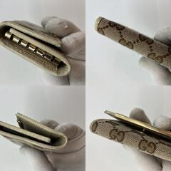 GUCCI 6連キーケース GGキャンバス ブラウン 　送料無料の画像