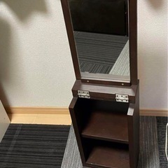 ミニ化粧台 鏡付き収納ラック 収納ボックス ドレッサー 鏡台