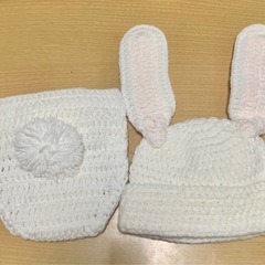 ★ ニューボーンフォト ウサギ 兎 ベビー 赤ちゃん 撮影の衣装 ★  の画像