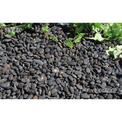 正宇ストーン  彩美 天然川玉砂利　黒玉砂利 那智風黒石 5分(15～20ｍｍ) 10kgの画像