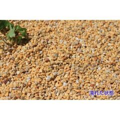 正宇ストーン 黄色 イエロー 天然玉石 洋風化粧砂利 2分(6～9ｍｍ)10kgの画像