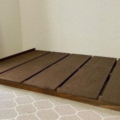 ダブルベッド ローベッド 桐の画像