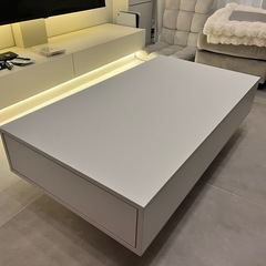 ローテーブル　白　引き出し付き　新品同様