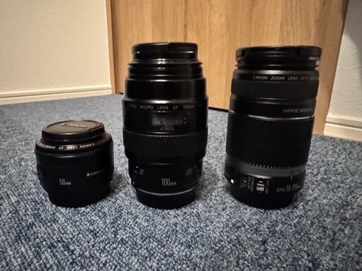 【本日特価】 50mm EFレンズセット55-250mm canon 100mm 箱崎の (mossan) レンズ(単焦点)