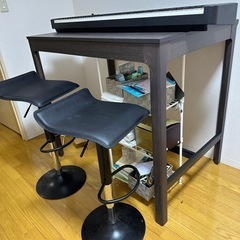 【美品】IKEAカウンターテーブル＋カウンターチェア2脚セット