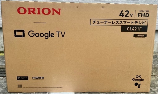 ドウシシャ▽ORION 42V型 FHD チューナーレス スマートテレビ GL421F