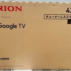 ドウシシャ▽ORION 42V型 FHD チューナーレス スマートテレビ GL421F