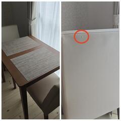 ニトリダイニングテーブルとチェア2脚お売りします。の画像