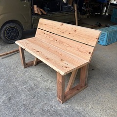ガーデンチェア 杉材 手作りの画像