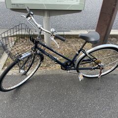 自転車　No.320　紺　6段切り替え　鍵付き　シティサイクル　...
