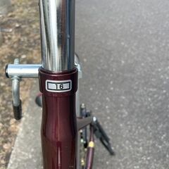 折りたたみ自転車　No.321　ワインレッド　16インチ　ミニベロ　小径車【リサイクルショップどりーむ荒田店】の画像