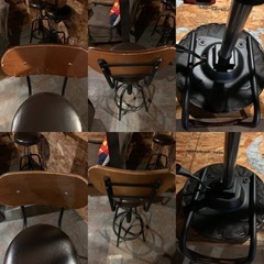 カウンターチェア 背もたれ付き　6脚の画像
