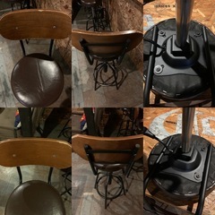 カウンターチェア 背もたれ付き　6脚の画像
