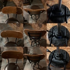カウンターチェア 背もたれ付き　6脚の画像