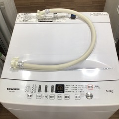 ※下部に割れ 洗濯機 ハイセンス HW-T55D 2020年製 5.5kg