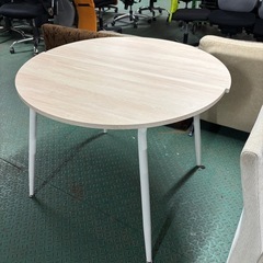 美品⭐️木目調テーブル　アイボリー