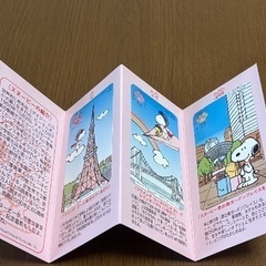 【未使用】スヌーピー 東京めぐり ふみカード 台紙付き／Peanuts50周年記念（2000年）の画像
