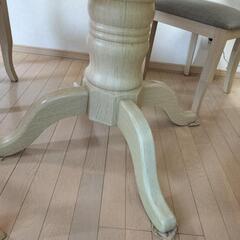 大理石テーブル　ダイニングセットの画像