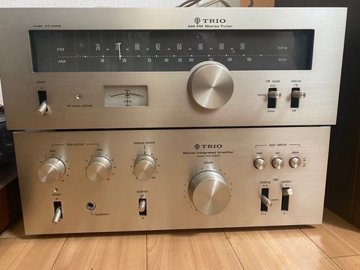 TRIO KT-3300 AM-FMラジオチューナーKA-3300アンプセット(通電確認済