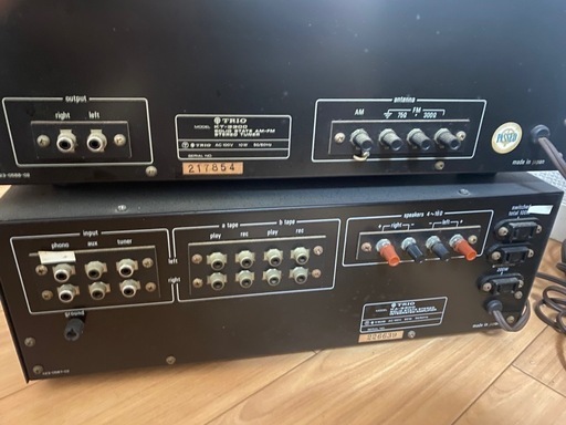 TRIO KT-3300 AM-FMラジオチューナーKA-3300アンプセット(通電確認済