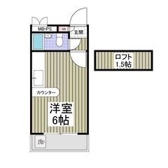 初期費用5万円パック⭐️敷・礼・仲0円⭐️フリーレント1ヶ月！⭐️北本駅⭐️エアコン、カウンターキッチン、ロフト、TVインターホン - 北本市