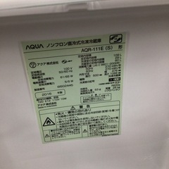 冷蔵庫 アクア AQR-111E-S 2016年製 109Lの画像