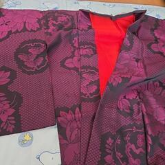 昭和レトロ 中古品 着物 紫の画像