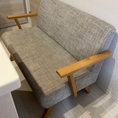 2人掛けソファ コンパクトソファ （北欧 低ホルムアルデヒド　ベ...