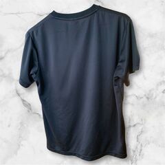adidas メンズM スポーツTシャツ ブラック×ブルー 吸汗速乾の画像