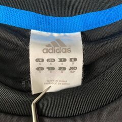 adidas メンズM スポーツTシャツ ブラック×ブルー 吸汗速乾の画像