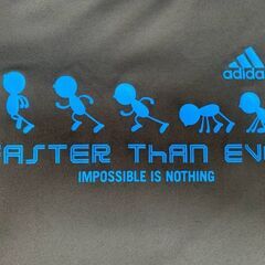 adidas メンズM スポーツTシャツ ブラック×ブルー 吸汗速乾の画像