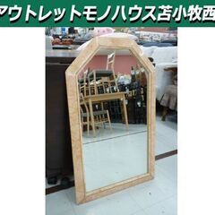 ヨーロピアン 大理石風フレーム ウォールミラー 縦80cm イン...