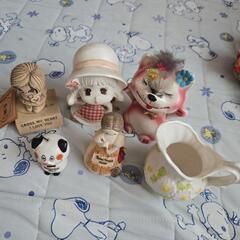 【売約済】昭和レトロ 中古品 置物 花瓶 貯金箱等