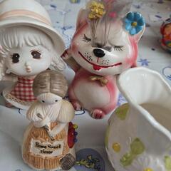 【売約済】昭和レトロ 中古品 置物 花瓶 貯金箱等の画像