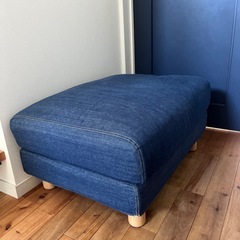 無印良品　オットマン　デニムの画像
